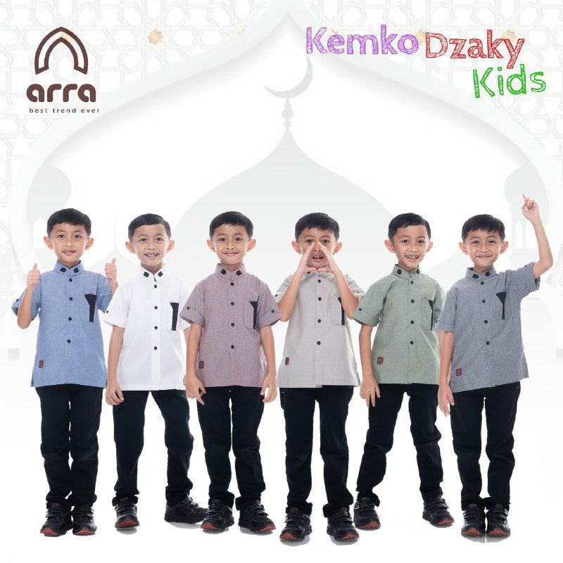 Baju Koko Kurta Pakistan Couple Ayah Dan Anak Lengan Pendek Dzaky Original Premium