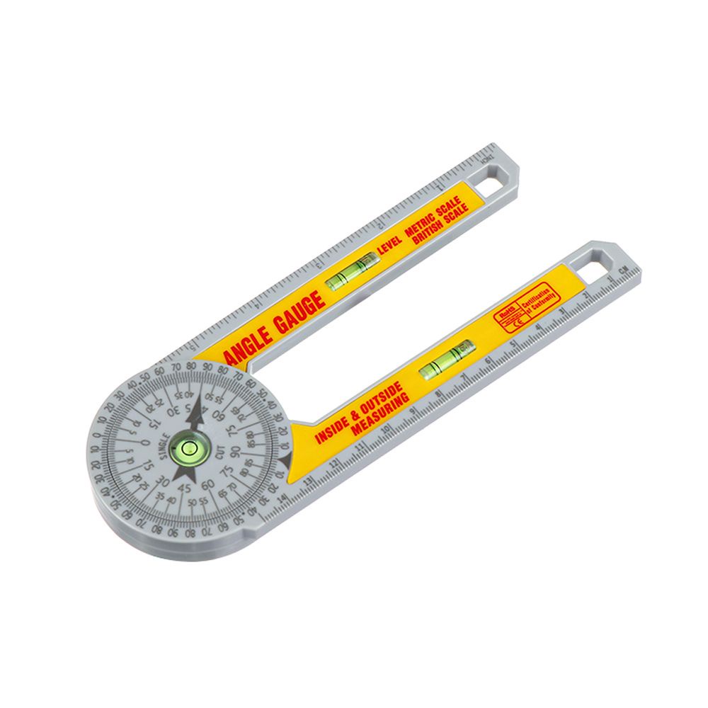 TOP New Miter Saw Protractor Accurate Goniometer Angle Finder Professional Durable 360° Leveling Bubble Measuring Ruler Tool