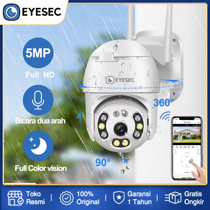 EYESEC CCTV Wifi Outdoor Kamera CCTV WiFi 5MP Kamera Pengintai IP Camera CCTV WiFi HP IP67 Waterproof COD