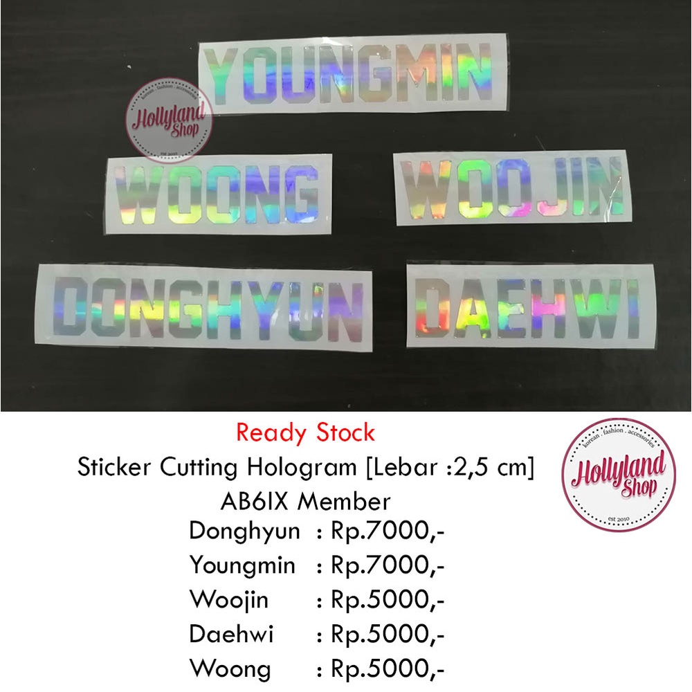 

Sticker Cutting Hologram - AB6IX dan EXO Member