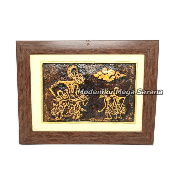 Wayang Pendawa Lima - Lukisan Relief 3 Dimensi Timbul 33x25 cm