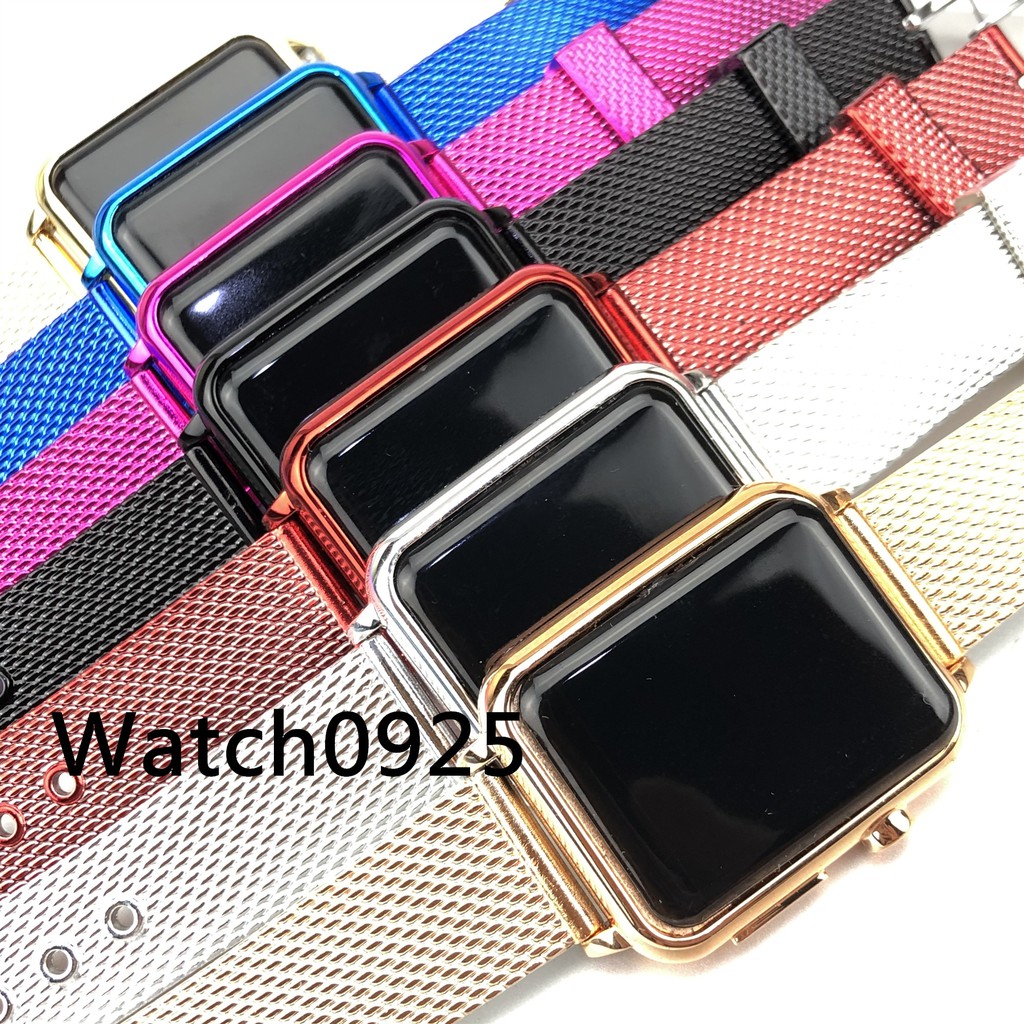 JAM TANGAN WATCH RUBBER HITAM TOUCH SCREEN CASE WARNA JAM TANGAN ELEKTRONIK WANITA PRIA COUPLE M75