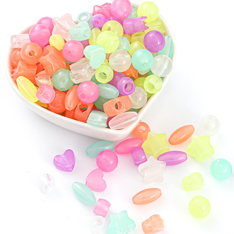 Mix Size 64-158Pcs Strong Luminous Beads Glow In The Dark Fishing Loose Spacer Beads for Jewellery Marking DIY Necklace Bracelet