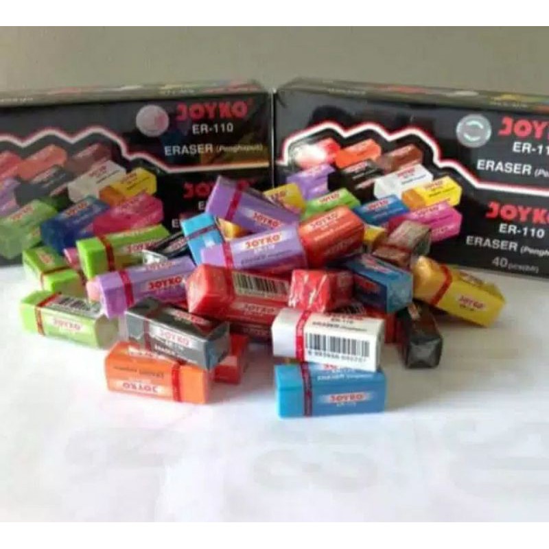 

HAPUSAN JOYKO ER-110 WARNA WARNI ISI 1 KOTAK 40 PC