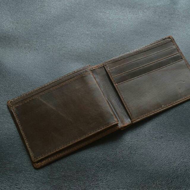 DOMPET PRIA KULIT ASLI 1000% TIPIS SIMPLE  GRATIS CUSTOM NAMA BERGARANSI (MOLAR)