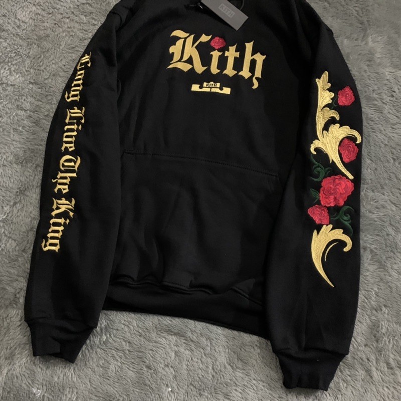 Sweater Hoodie Kith Rose Full Bordir FullTag &amp; Lebel