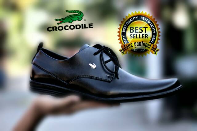 BEST SELLER !!! TERLARIS SEPATU PRIA PANTOPEL CROCODILE HITAM TALI BUAT KERJA KANTOR FORMAL SANTAI