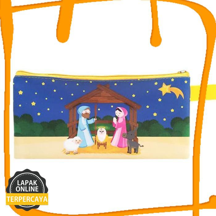 

Original Christmas Case Nativity Kuning Souvenir Tempat Pensil Natal Barang Original