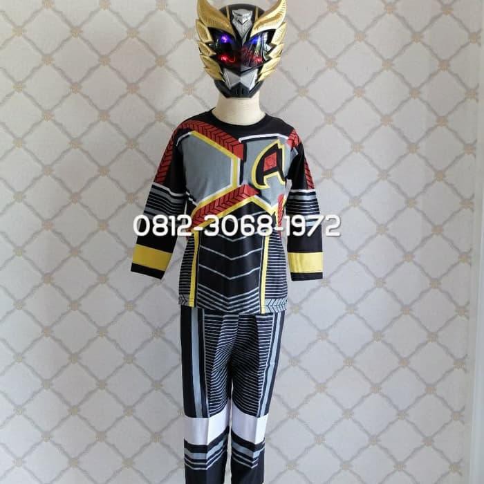 Sangat Murah Baju Kostum Anak Karakter Superhero Bima X Hitam Azazel Topeng Nyala Size 4 Shopee Indonesia