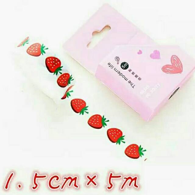 

Strawberry Masking Tape (Solasi Dekorasi) IMPORT