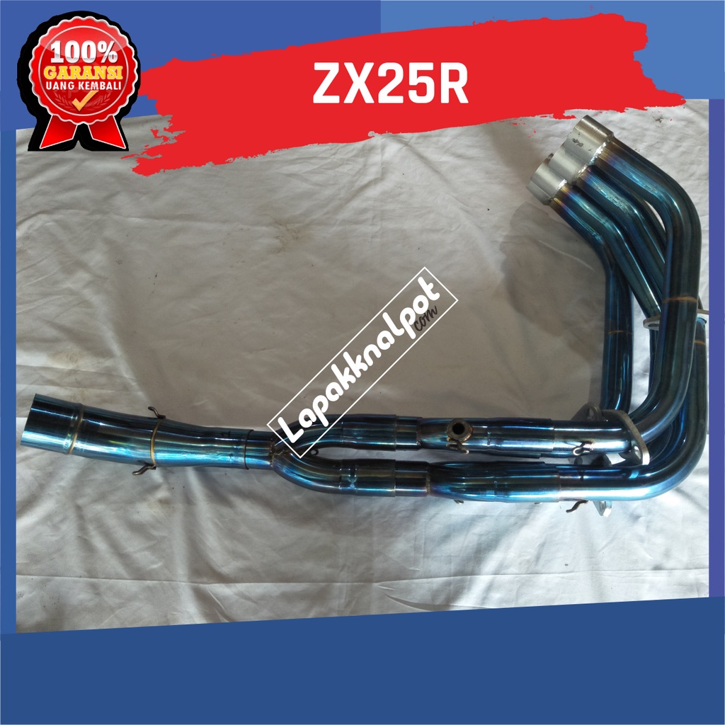 Leheran Bending Kawasaki ZX25R Warna Biru Header Bending Bahan Full Stainles