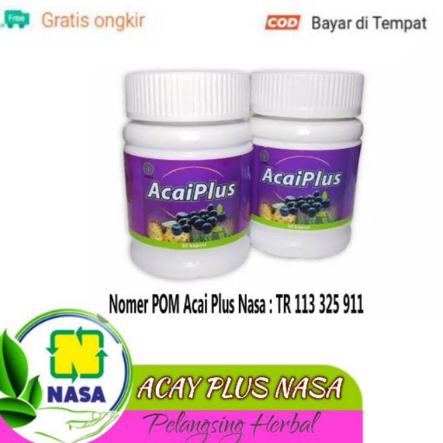 AcaiPlus Nasa Obat Diet Pelangsing Tubuh /Stockist PT Nasa Produk