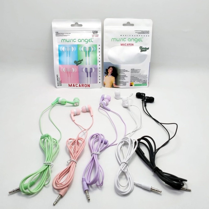 HEADSET MUSIC ANGEL MACARON WARNA WARNI KUALITAS SUARA BAGUS