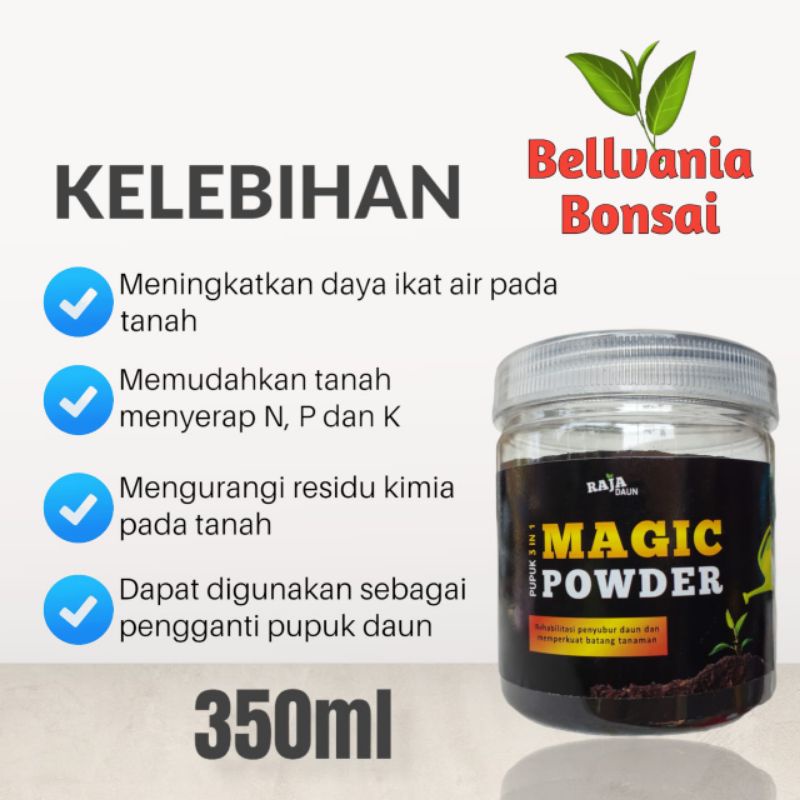 Magic Powder Pembenah Tanah Asam Humat 350 Gram Pupuk Media Tanam