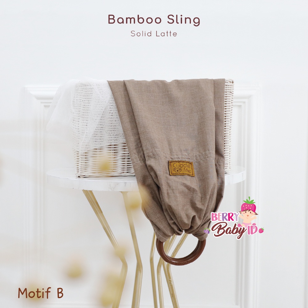 Cuddle Me Bamboo Ringsling Solid Colour Gendongan Samping Bayi Berry Mart