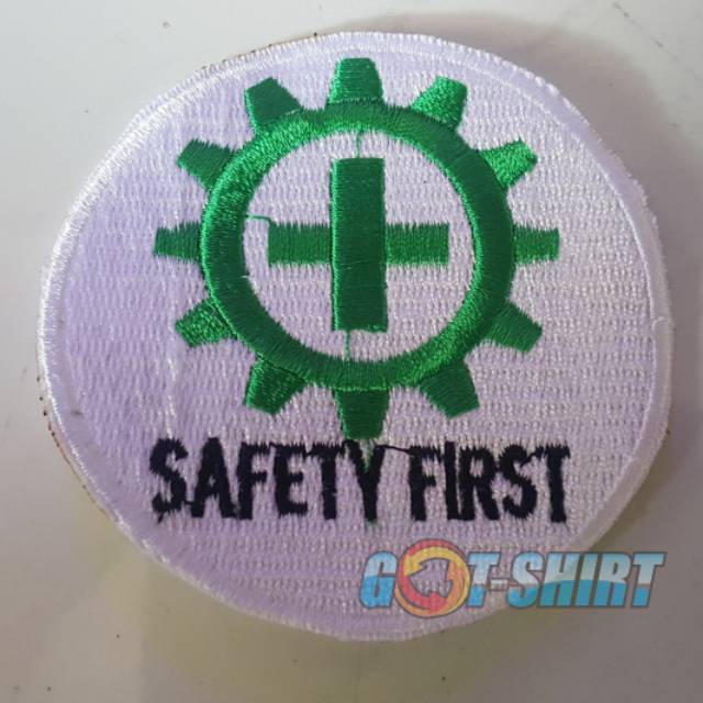 emblem patch bordir safety first