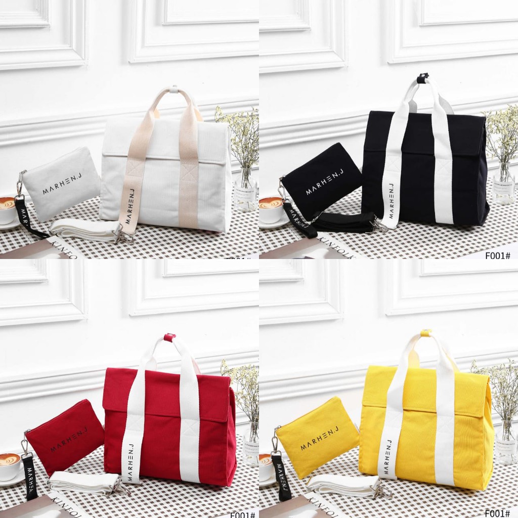 CK01 MARHEN J ROY CANVAS BASIC TOTE BAG SET F001 TAS WANITA IMPOR