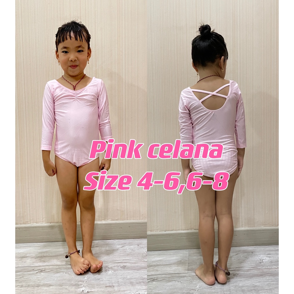 H&amp;M setelan baju ballet anak rok tutu dress anak perempuan cosplay balet tangan panjang pendek leotard senam