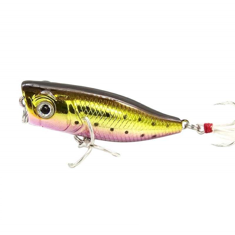 Shengyao 1pc Umpan Pancing Ikan Bass Wobbler Mini 4.5cm 3.5g Fishing Lure Popper Minnow Sinking Bait