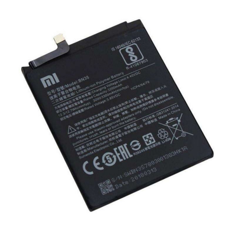 baterai batre xiaomi redmi 5 bn35 original