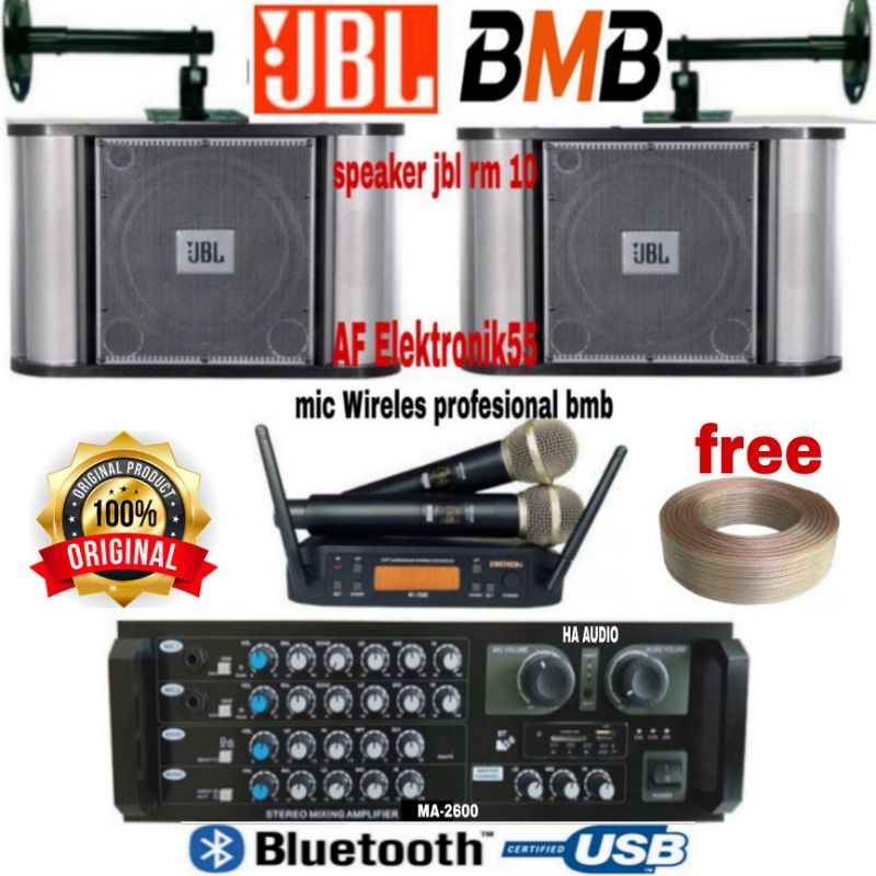 Jual Paket Sound System Karaoke Jbl Speaker Rm Ampli Bluetoot Original Shopee Indonesia