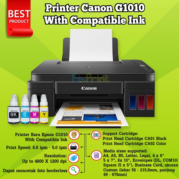 Printer Inkjet CNON PIXMA G1010 / G1020 InkTank system New Original Resmi Penerus G1000 Ink Tank GI-790 790