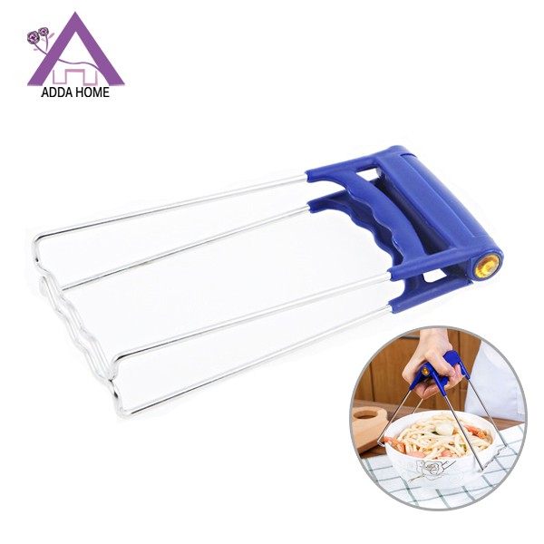 Adda Home - Pengangkat Penjepit Mangkok Panci Piring Anti Panas Anti Slip Stainless Steel - Hijau