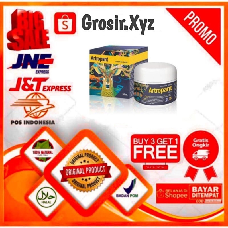 (Original) Cream Artropant Salep Penyembuh Nyeri Sendi Boyok Dan Tulang Shopee.Herbal Exp Lama