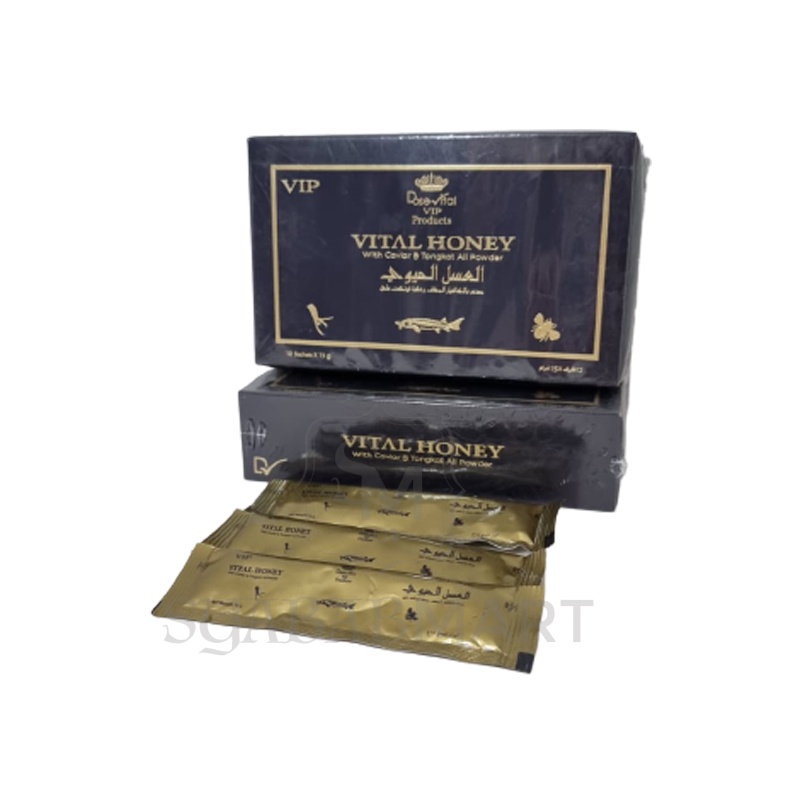 Vital Honey Vip 1 Sachet ||  With Caviar Tongkat Ali Bukan Etumax || Madu Sehat Pria || For Men