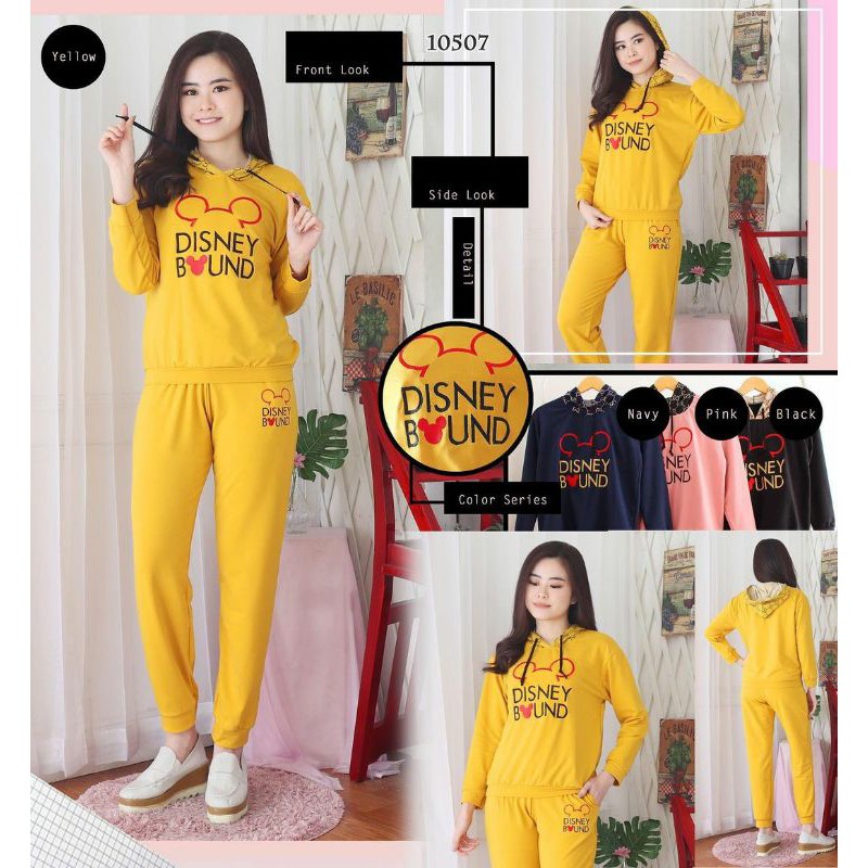 Setelan Mickey / setelan training / one set mickey /one set wanita / one set / hoodiemickey / import