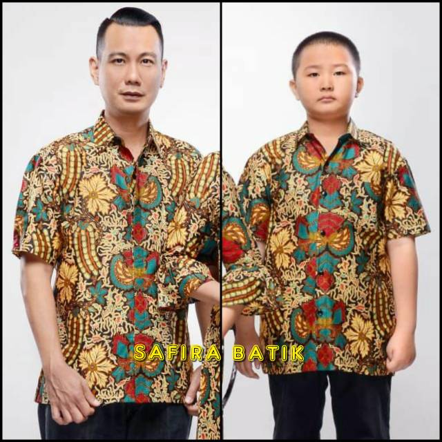 Kemeja batik couple ayah anak  elia Shopee Indonesia