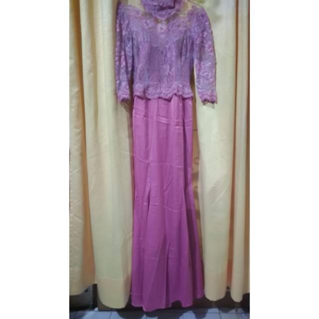 Dress Wedding Kondangan Bridesmaid Pink Brukat Brokat Embroidery Bustier Jahit Sendiri Butik Punya