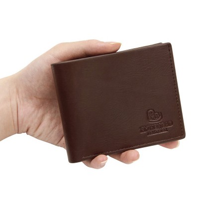 SUPER PROMO New Men's Wallet Short Style Trendy Kasual Simpel PU Leather Wallet Dompet Lipat Pria Murah