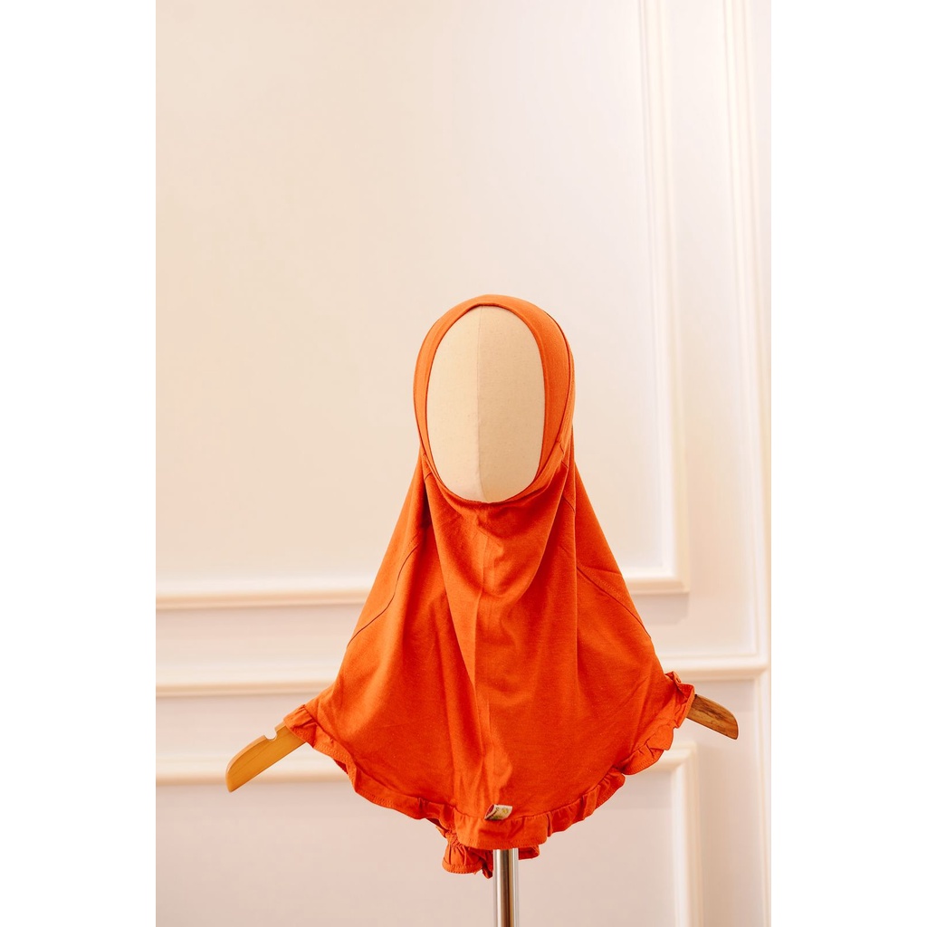 BERMITONBOO ( Bergo Premium Cotton Bamboo) Warna Burnt Orange