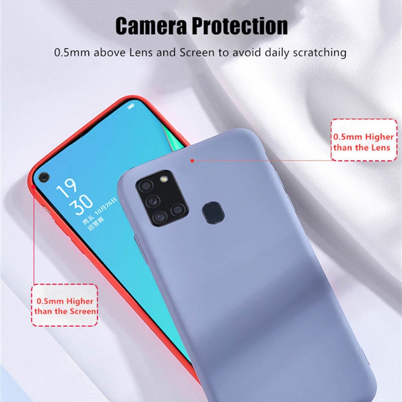 Soft Case Bahan Silikon Anti Slip Untuk Samsung Galaxy A21S A32 A52 A72 A11 A51 A71 A12 A42