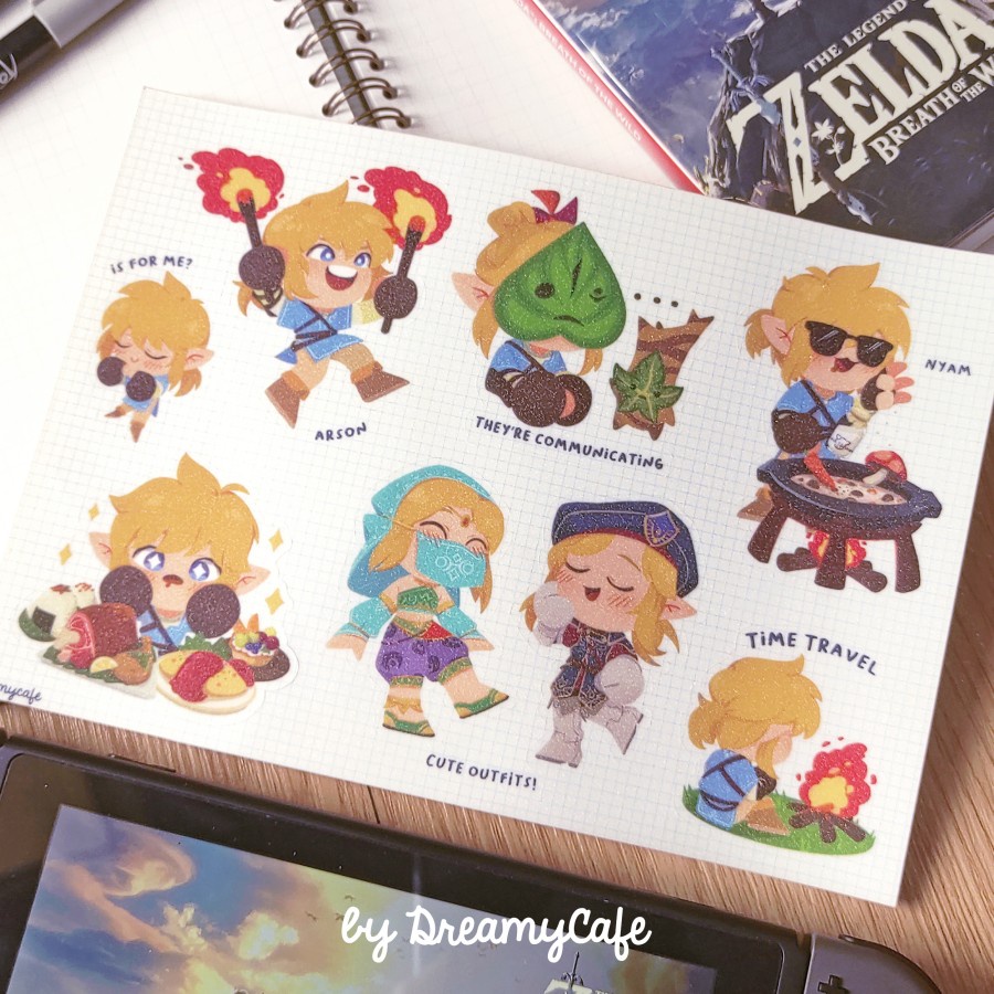 

Breath of the Wild Link Sticker Sheet