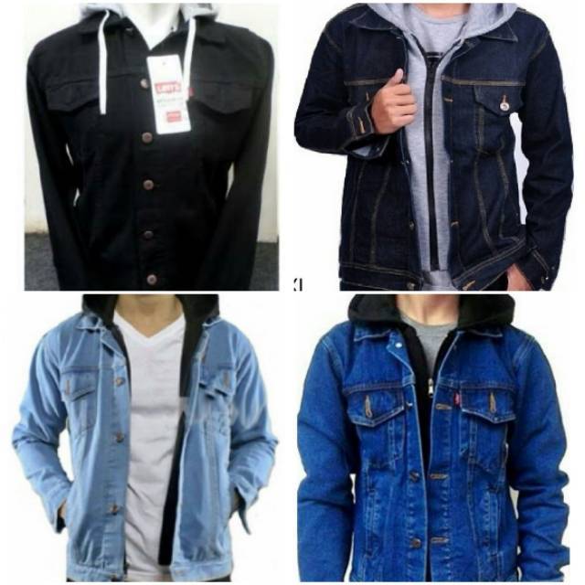 Jaket Jeans Hoodie / jeans hoodie / jaket ariel / jaket pria