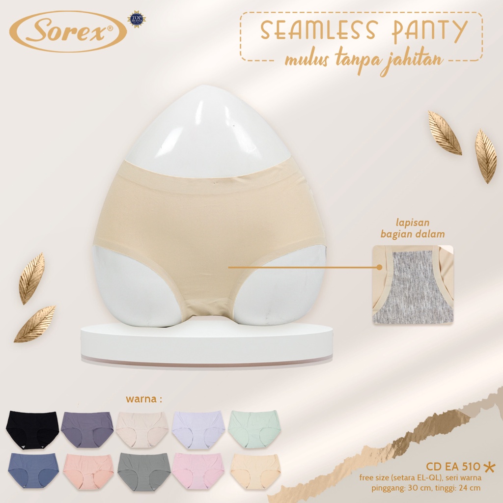 Sorex - 1 pcs Celana Dalam Wanita Seamless Panty - Freesize (EL-QL) CD EA 510 - Pakaian Dalam Wanita - CD Wanita