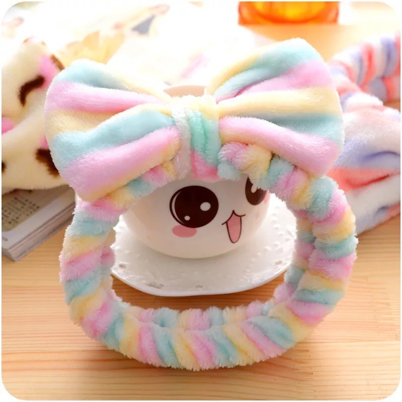 ⭐Bobastore⭐ Bando Korea Fashion Rambut Pita Bendo Elastis Wanita Rajut Anak Hairband Bandana Motif R027-3