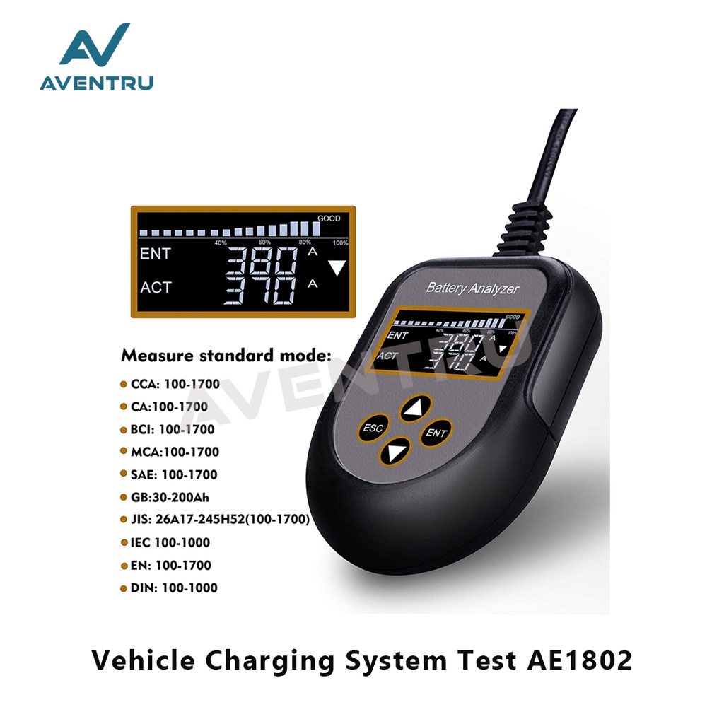 Alat Cek Aki Mobil Motor Car Battery Tester Analyzer AE1802