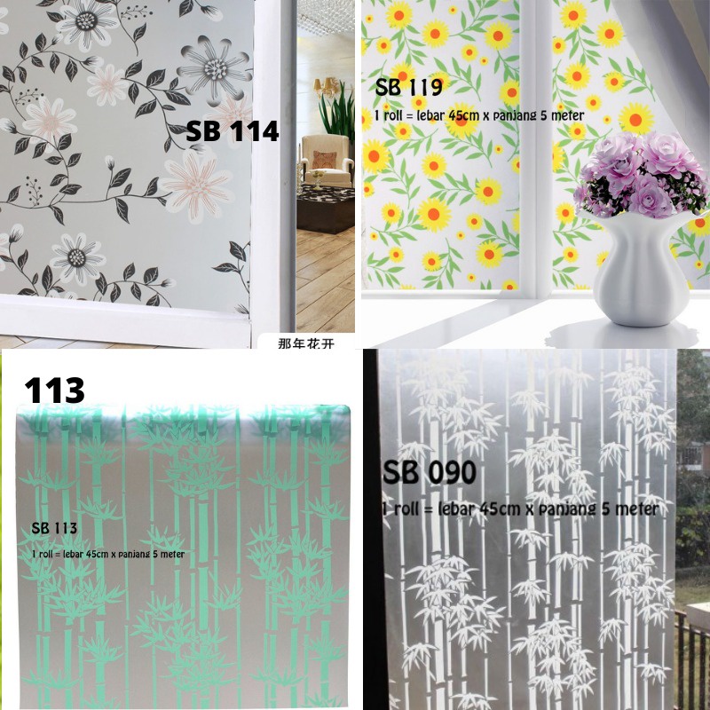 SUNBLAST SB UK 45CM X 5 METER SANBLAS STIKER STICKER KACA GLASS JENDELA PINTU WINDOW SUNBLAS DEKORASI DECOR DEKOR WALPAPER SANBLAST WELPEPER SANBLAS SUNBLAST SUNBLAS LEMARI MOTIF POLOS BUREM BURAM KOTAK DAUN BUNGA MINIMALIS MURAH WINDOW PINTU JENDELA