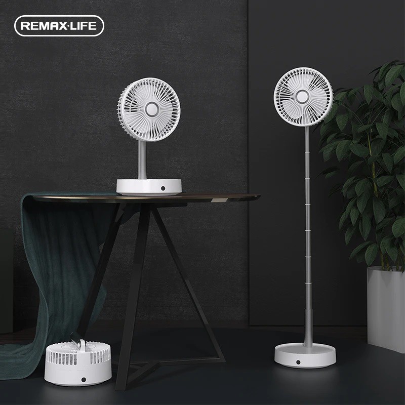 REMAX LIFE RL-FN31 - Portable Foldable Oscillating Fan with Remote Control PRO - Kipas Angin Lantai