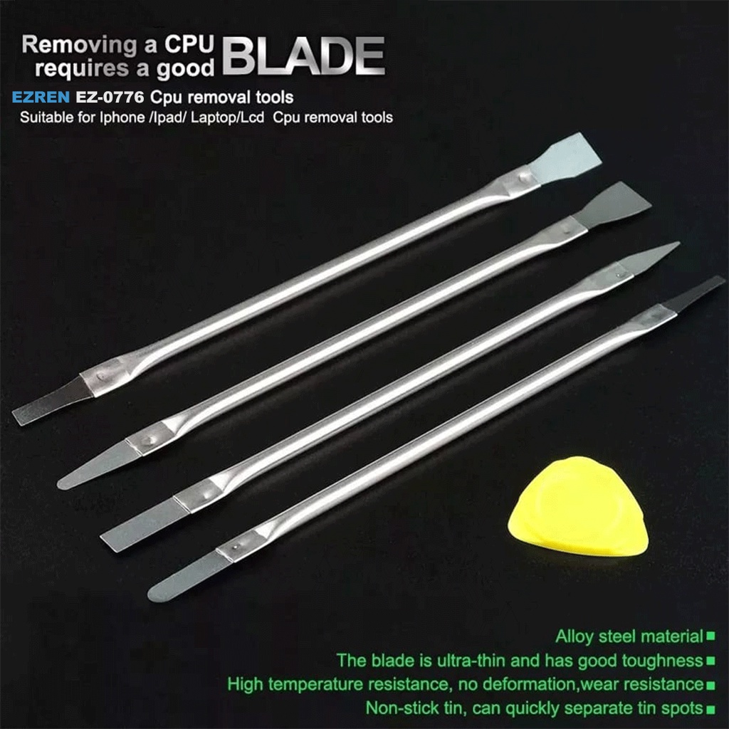 Ezren EZ-0776 4Pcs IC Chip Repair Thin Blade Remover with Handle A8 A9