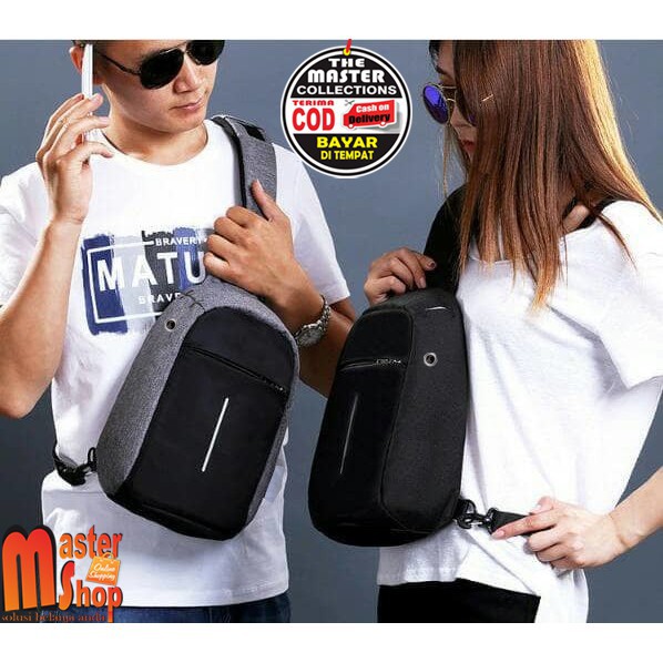 NEW   New Promo Termurah Tas Slempang Anti Maling Non USB Port Handsfree