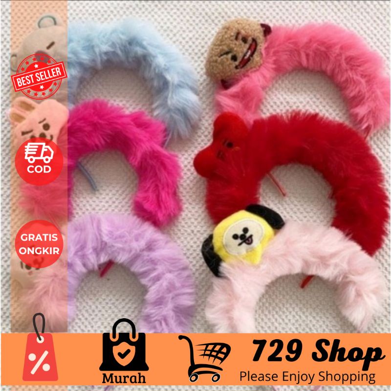 Bando Bulu Lucu Korea Motif BTS Import Best Seller