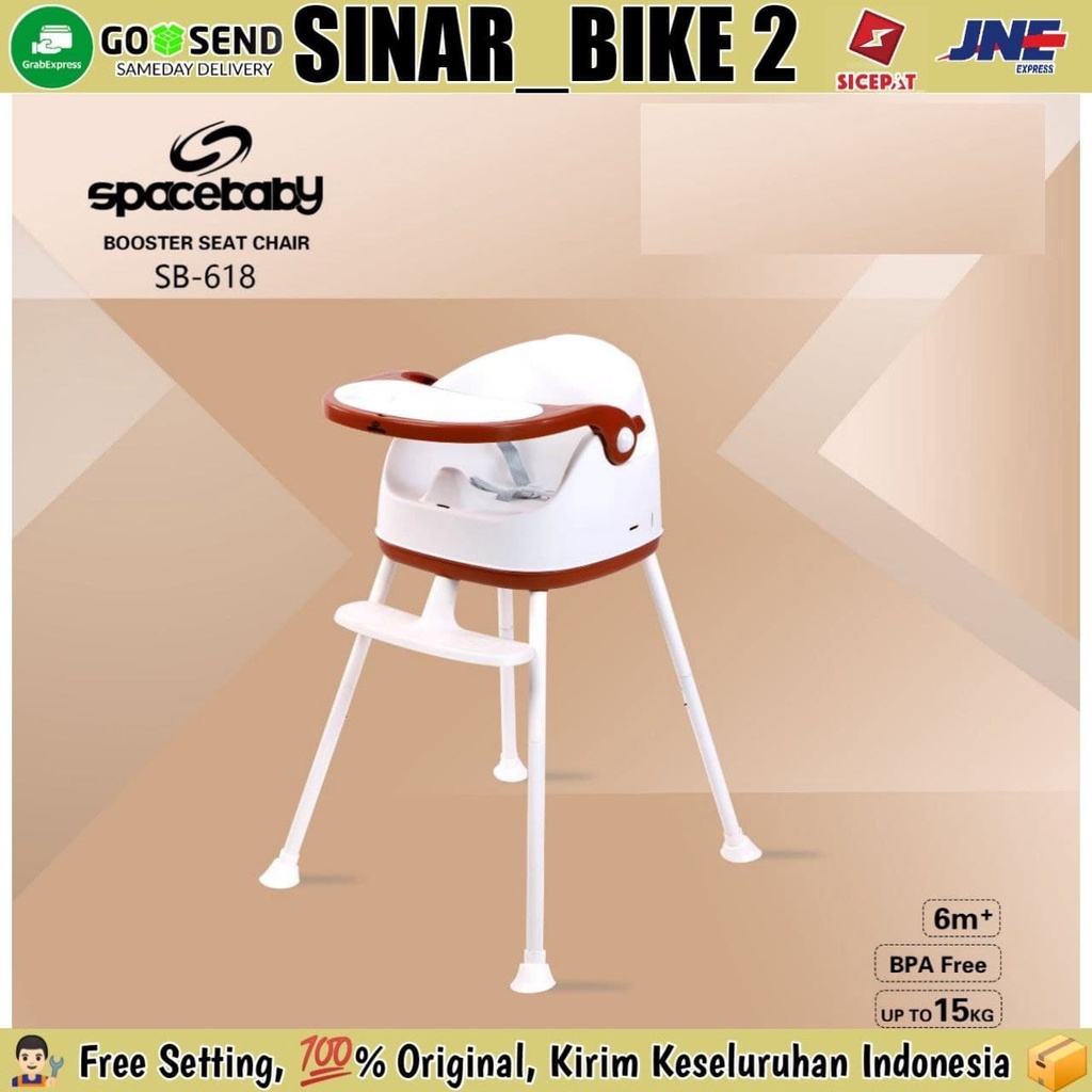 Kursi Makan Anak Bayi SPACEBABY SB 618 Booster Seat Baby Chair