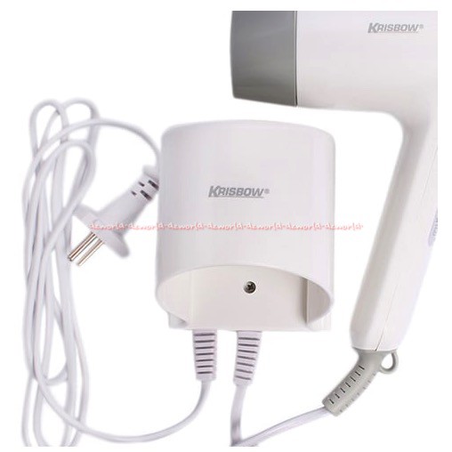 Krisbow Hair Dryer Pengering Rambut Menempel di Dinding warna putih Kris Hair Drayer Putih Model Hotel Kris