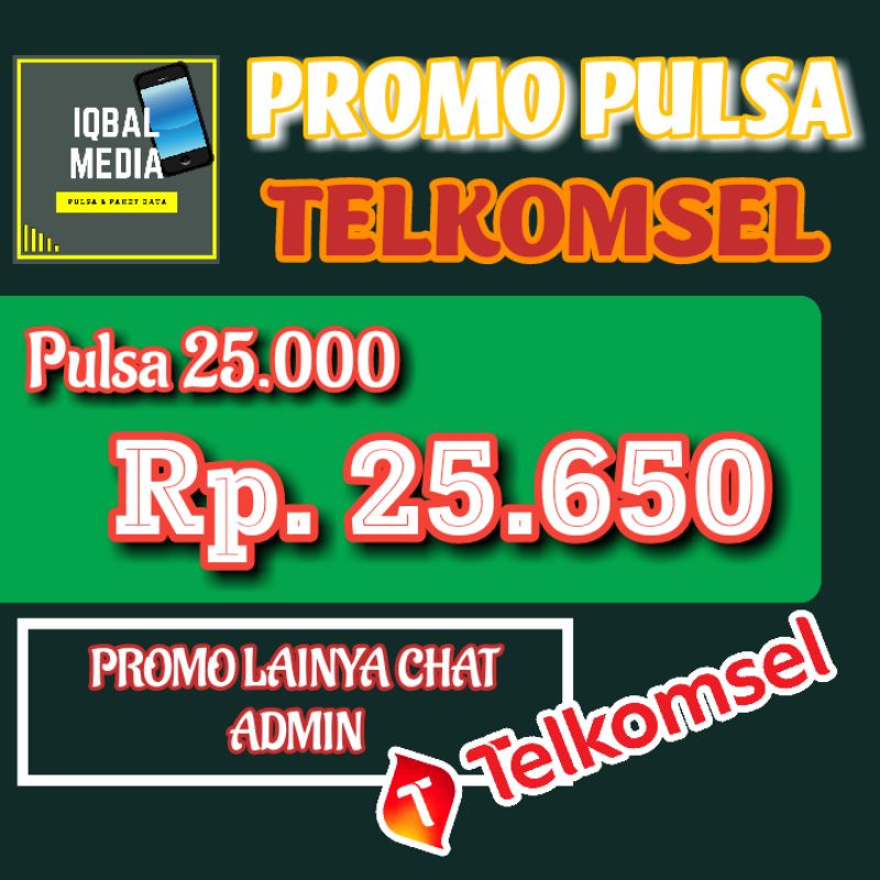 PROMO HEMAT Pulsa Telkomsel isi voucher 25K Termurah TSEL025