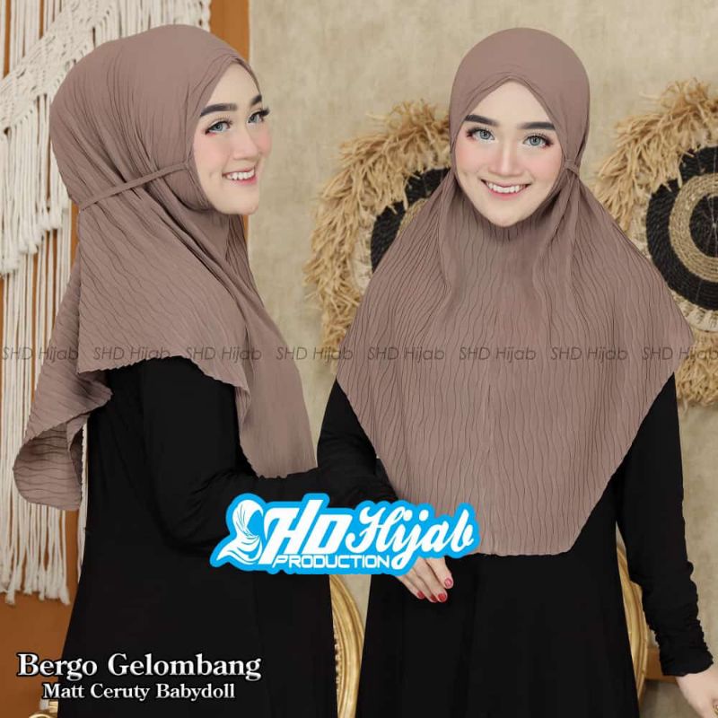 BERGO PLISKET GELOMBANG BRAND SHD HIJAB
