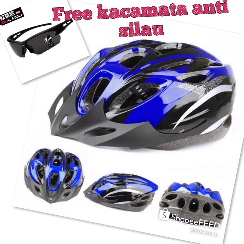 Acc / Helm sepeda + Visor all size termurah pompa ban sepeda